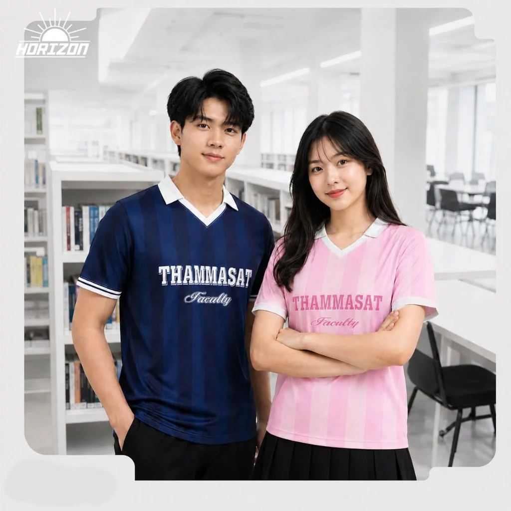 เสื้อม.ธรรมศาสตร์ ใส่ ชื่อ เบอร์ ชื่อคณะ ฟรี! Thammasat University Custom Shirt V.2 ผลิตใหม่ แชทมาเพื่อแจ้งข้อมูล