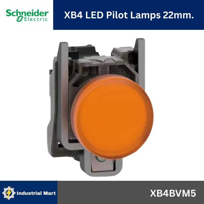 Schneider Electric XB4 ไพล็อตแลมป์ LED Ø22mm โลหะ 230-240VAC Pilot lamps (XB4BVM5ส้ม)