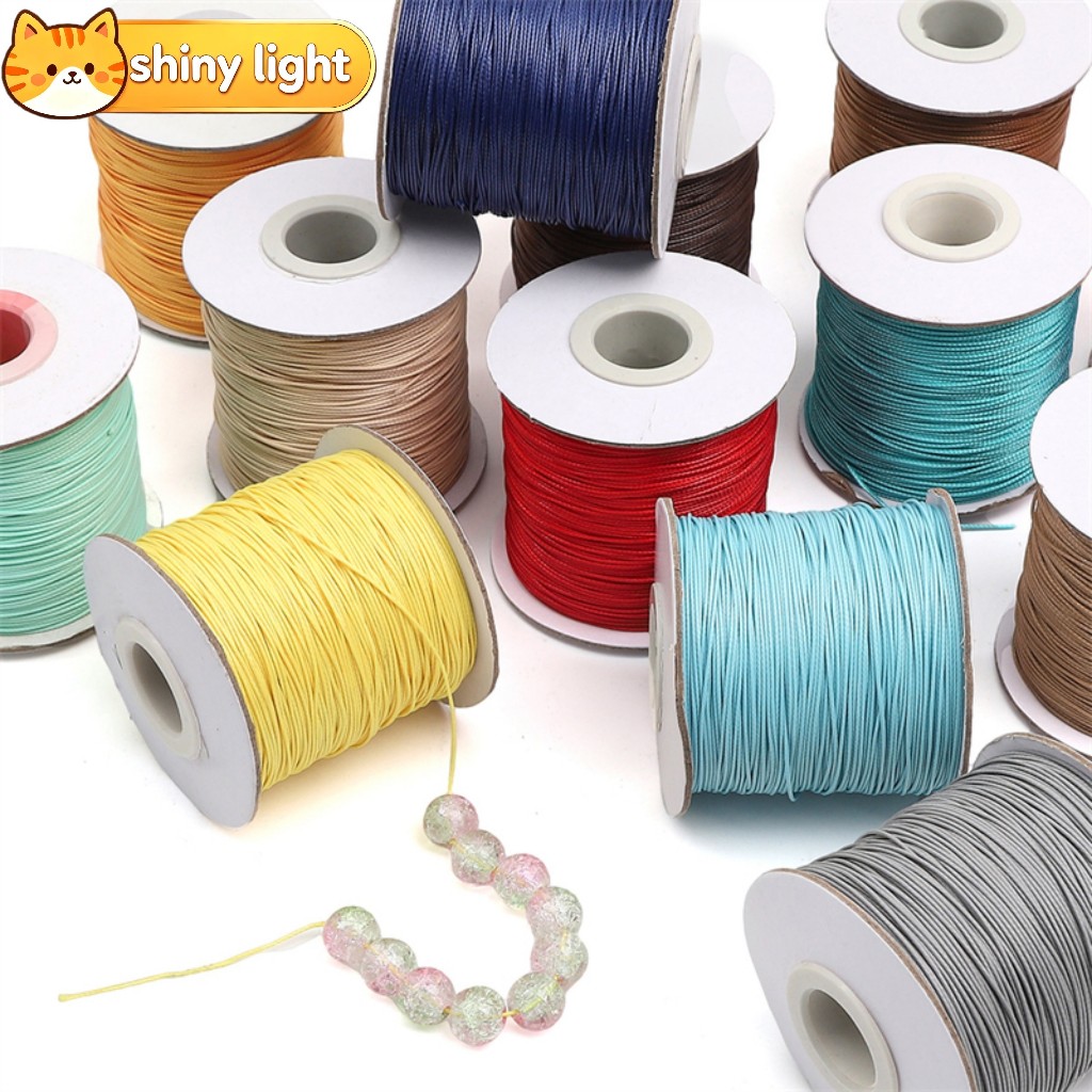 เชือกทรงกลมเกาหลีคุณภาพสูง 0.5 มม. ยาว 10 ม. อุปกรณ์ DIY ร้อยลูกปัด สร้อยคอ สร้อยข้อมือ ที่แขวนกุญแจ