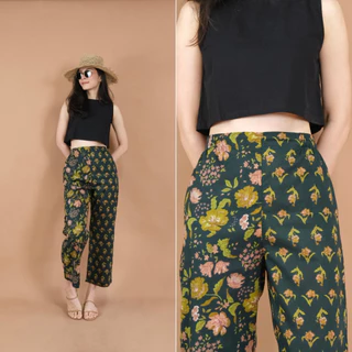Elastic Waist Pants 2-Tone by Indian Cotton