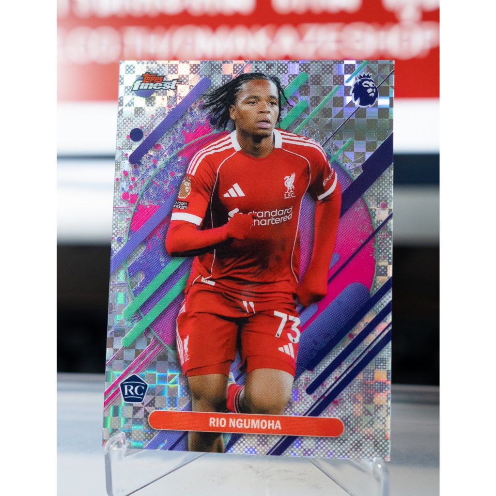 RIO NGUMOHA 2025-26 TOPPS FINEST PREMIER LEAGUE RARE Checkerboard ROOKIE #257