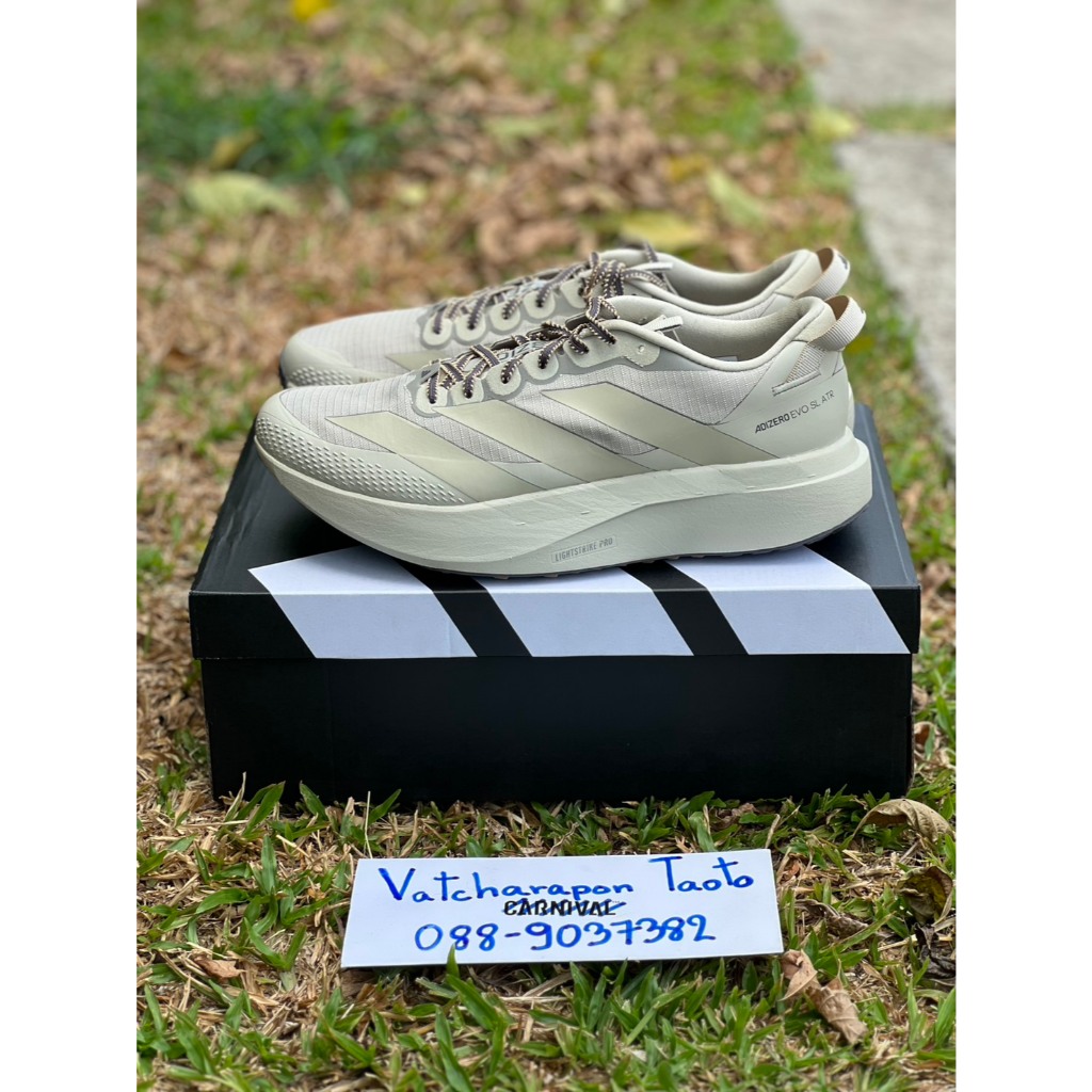 [ PREORDER ] รองเท้าวิ่ง Adidas Adizero Evo SL ATR สี  Putty Grey KK2688 มือ1 ของแท้ 100%