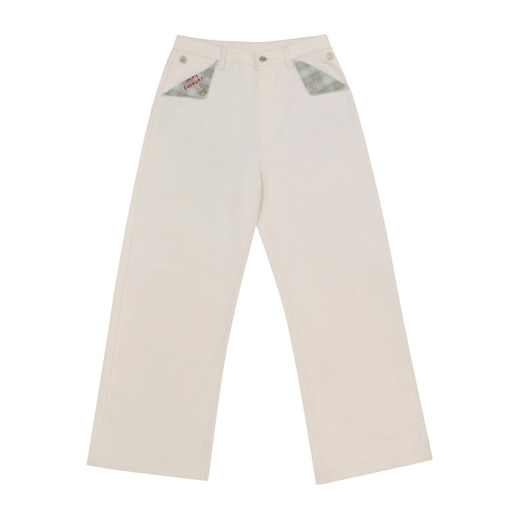 Stay Forever Denim Pants | Oat Milk