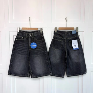 LABLUSA - LBS255 : กางเกงขา 4ส่วน ทรงตรงเบสิค สุดเท่ ความยาวปิดเข่ากำลังดี (Unisex)