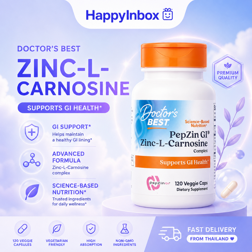 Doctor’s Best PepZinGI® Zinc-L-Carnosine – ดูแลสุขภาพกระเพาะอาหารและลำไส้