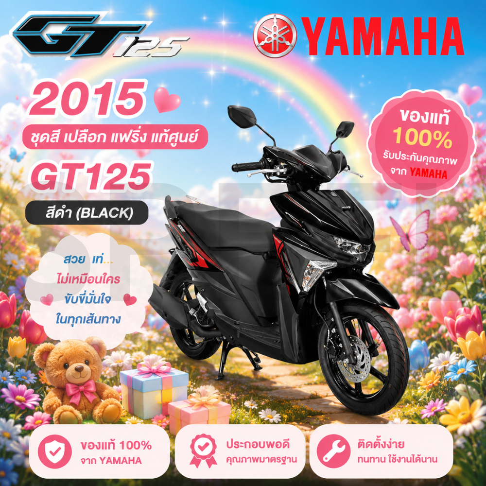 ของแท้ YAMAHA ชุดสี เปลือก แฟริ่ง แท้ศูนย์ GT125 GT จีที รุ่นปี 2015  สีดำ รับประกันคุณภาพจาก YAMAHA
