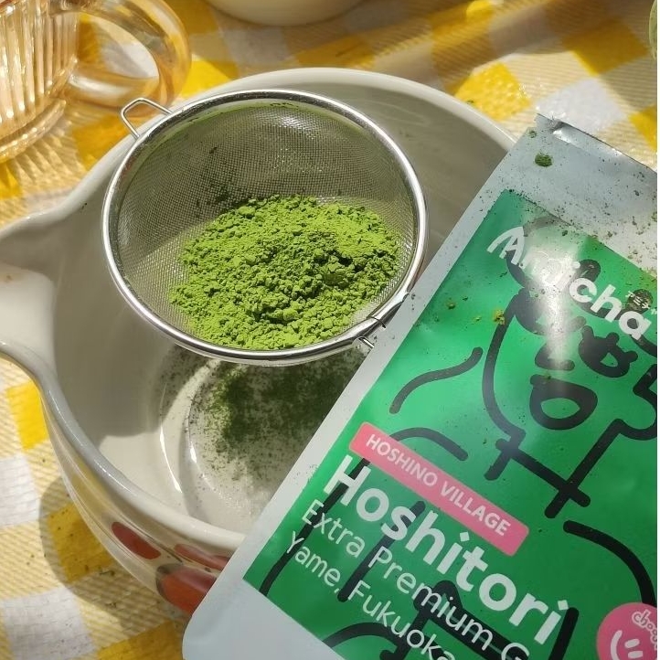 แบ่งขาย Amicha Hoshitori โทนถั่ว, Mirakura Yame Matcha มัทฉะเกรดพรีเมี่ยม เพียว หรือ cold whisk