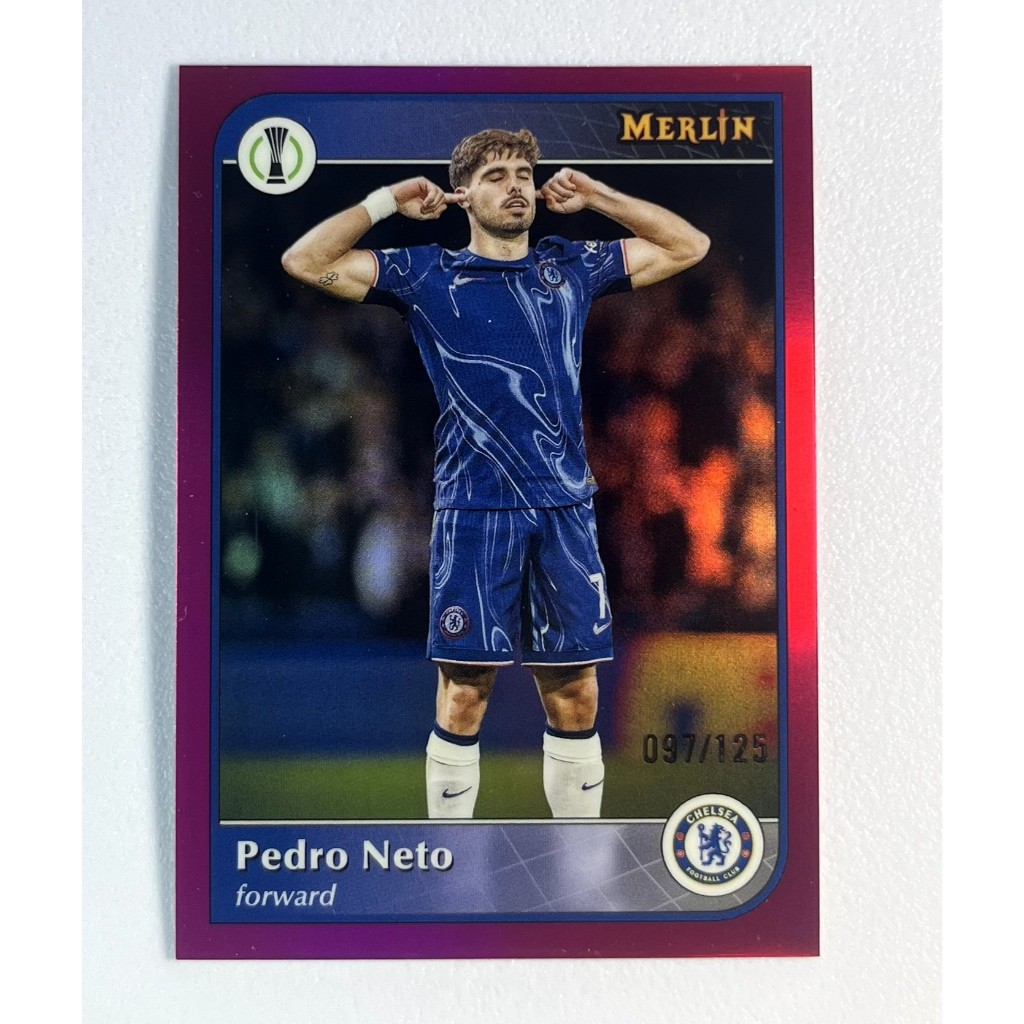 การ์ดฟุตบอล 2025 Topps Merlin Pedro Neto /125