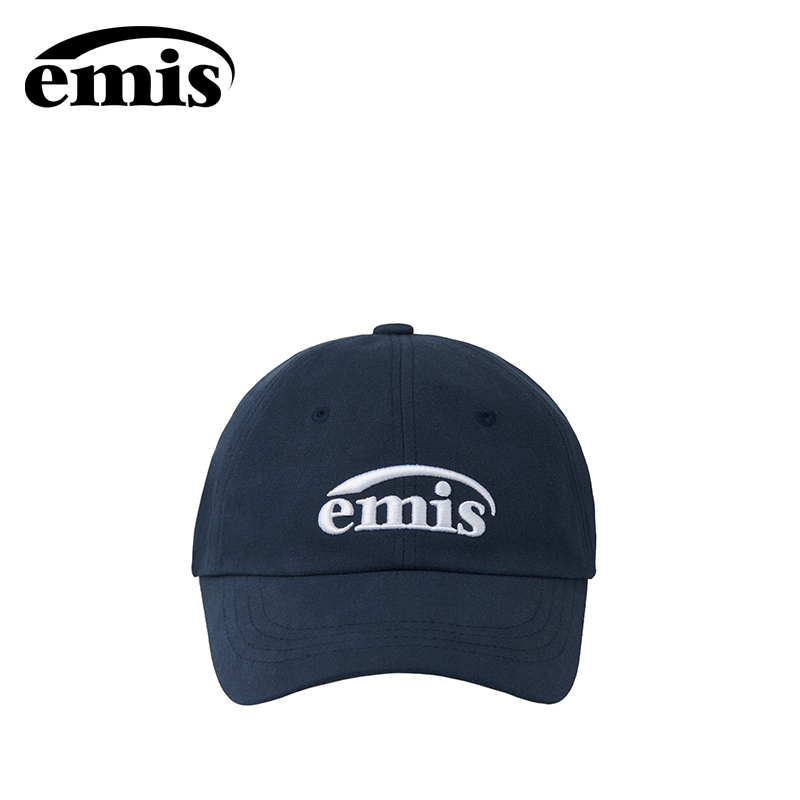 『 EMIS 』🇰🇷 EMIS FOOT PRINT BALL CAP-NAVYBLUEBLACKA หมวก emis รุ่นคลาสสิก
