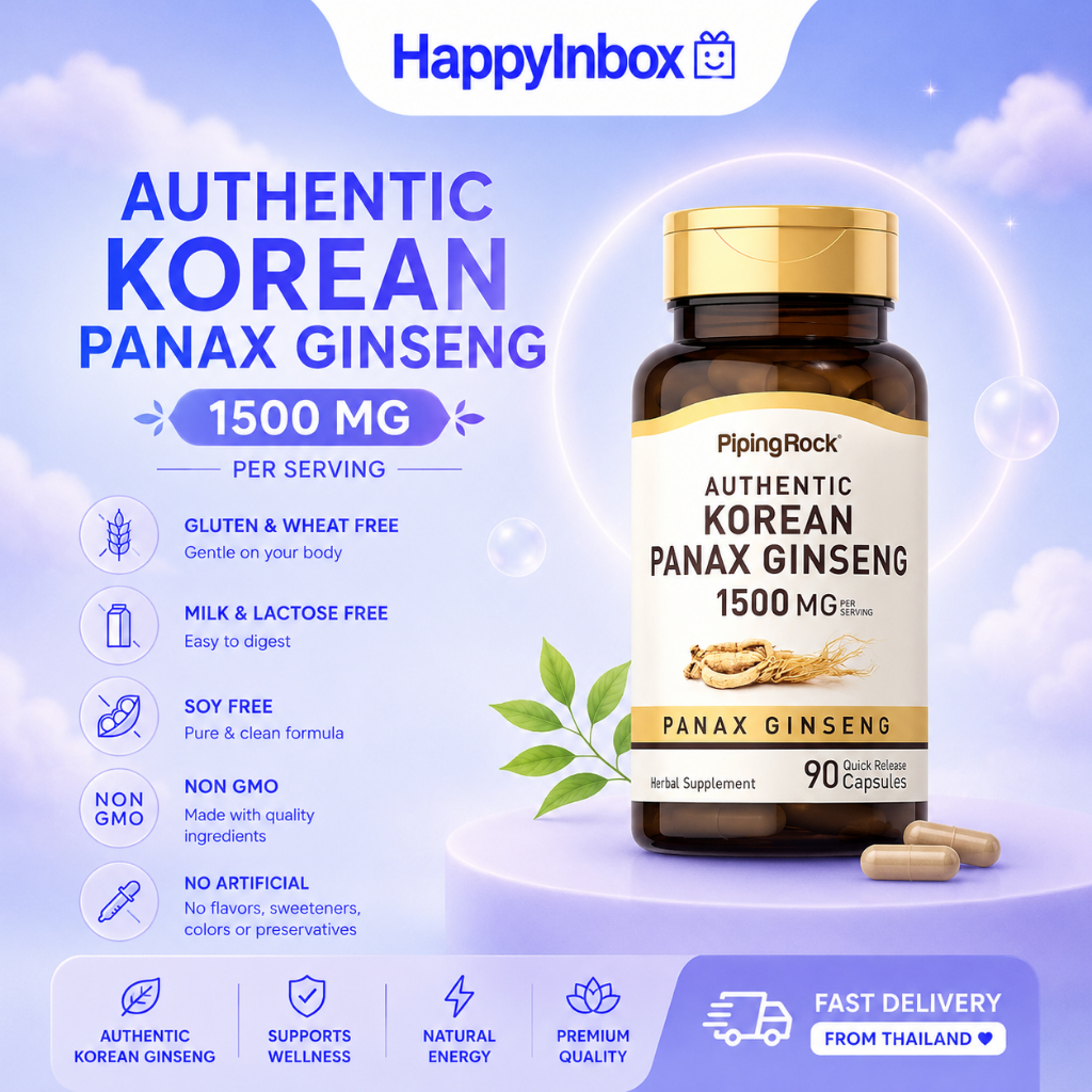 PipingRock Korean Panax Ginseng 1500 mg – Authentic Premium Ginseng Extract