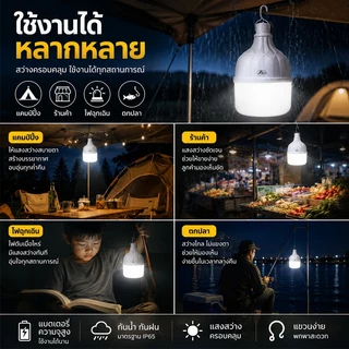 ไฟตุ้ม ไฟโซล่าเซลล์ 800W 700W 600W 500W พลังงานแสงอาทิตย์ แสงขาว ไฟโซล่าเซลล์ โซลาร์เซลล์