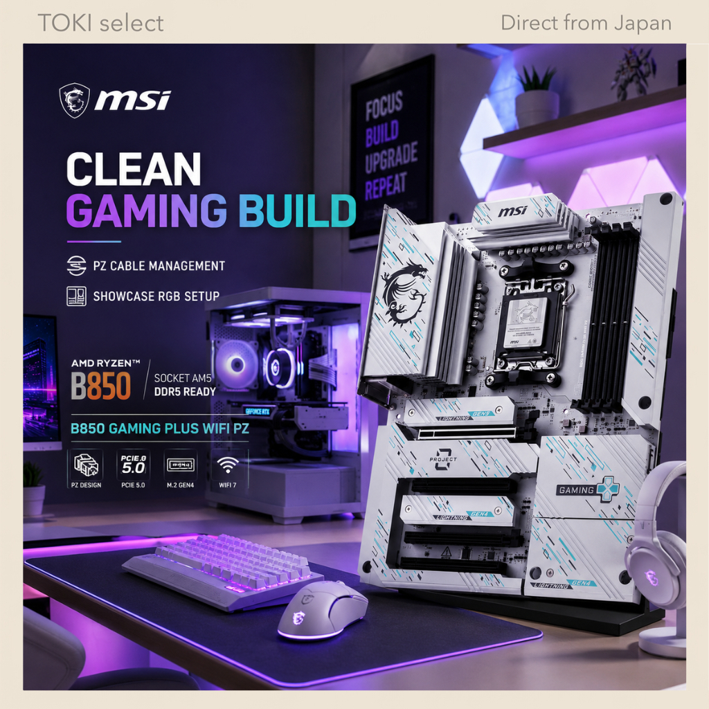 MSI B850 GAMING PLUS WIFI PZ AM5 DDR5 Gaming Motherboard Clean Setup Build