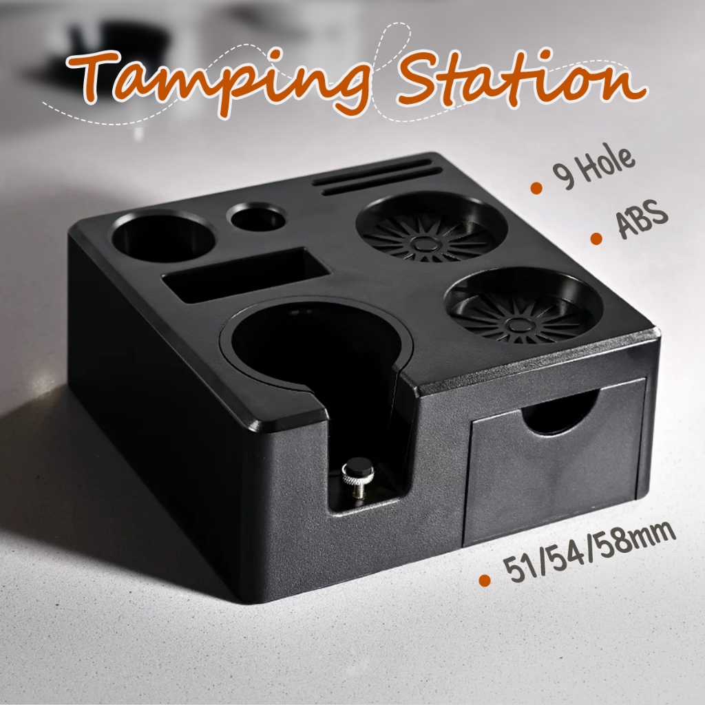 กาแฟ Tamping Station 51/54/58 มม. ABS Tamper Holder แบบลิ้นชัก ฐานผู้ถืออุปกรณ์เสริมกาแฟอเนกประสงค์