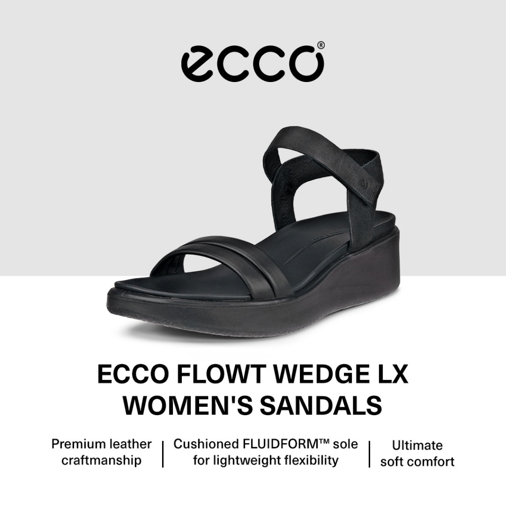 ECCO FLOWT WEDGE LX BLACK Women's Shoes