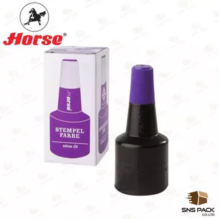 หมึกเติมแท่นประทับ Horse ตราม้า ไม่กันน้ำ 28 CC. (มีให้เลือก 5 สี)