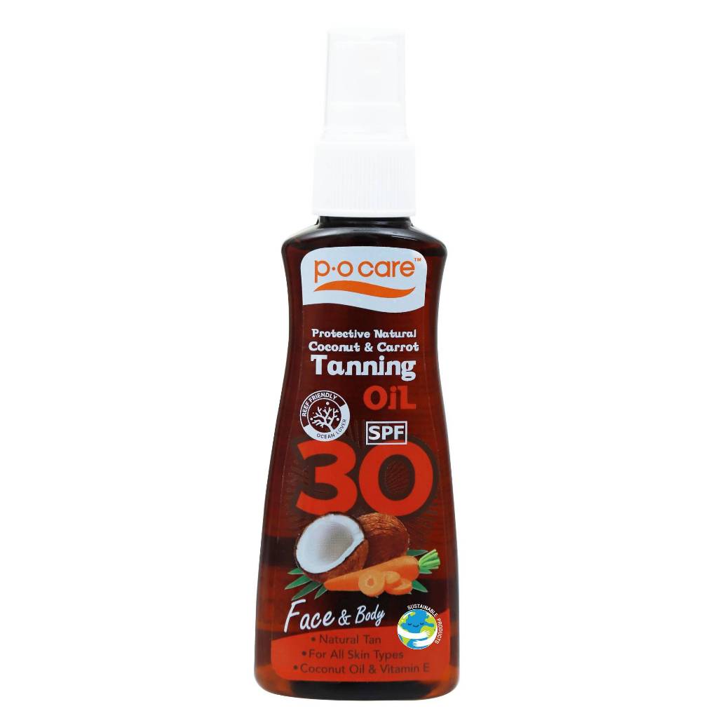พีโอแคร์ (P.O. Care) Natural Coconut Tanning Oil Face & Body 80 ml.