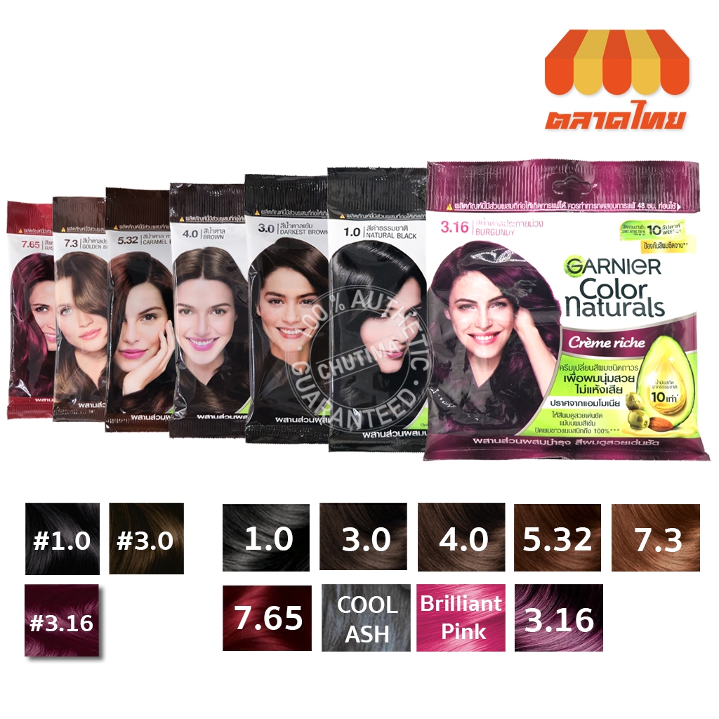 ครีมเปลี่ยนสีผม การ์นิเย่ คัลเลอร์ แนทเชอรัลส์/ การ์นิเย่ เมน Garnier Color Naturals/ Men Shampoo