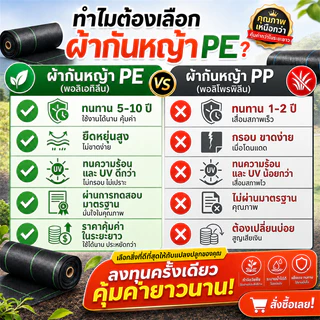 *แถมหมุดปัก* ผ้าคลุมวัชพืช1x50 2x50 3X100M ระบายอากาศได้ ทนความร้อนสูง วัสดุที่ย่อยสลายได้ กำจัดหญ้า พลาสติกคลุมดิน