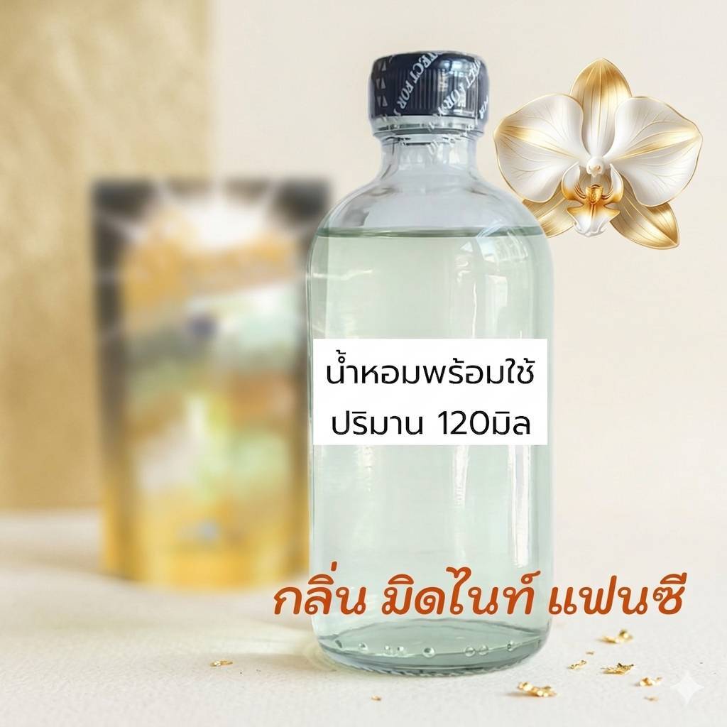 น้ำหอมพร้อมใช้ไฟน์ไลน์กลิ่น Midnight Fancy กลิ่นหอมชวนน่าหลงไหล ขวดเติม 120มิล.