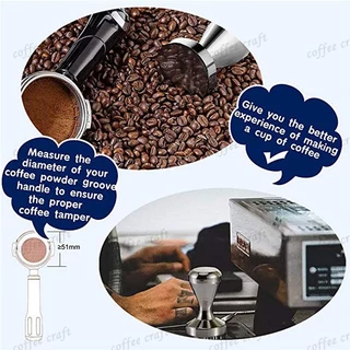 Stainless Steel Coffee Tamper แบน แทมเปอร์กดกาแฟ ที่กดกาแฟ ที่อัดกาแฟ กดกาแฟ อุปกรณ์สำหรับบาริสต้า