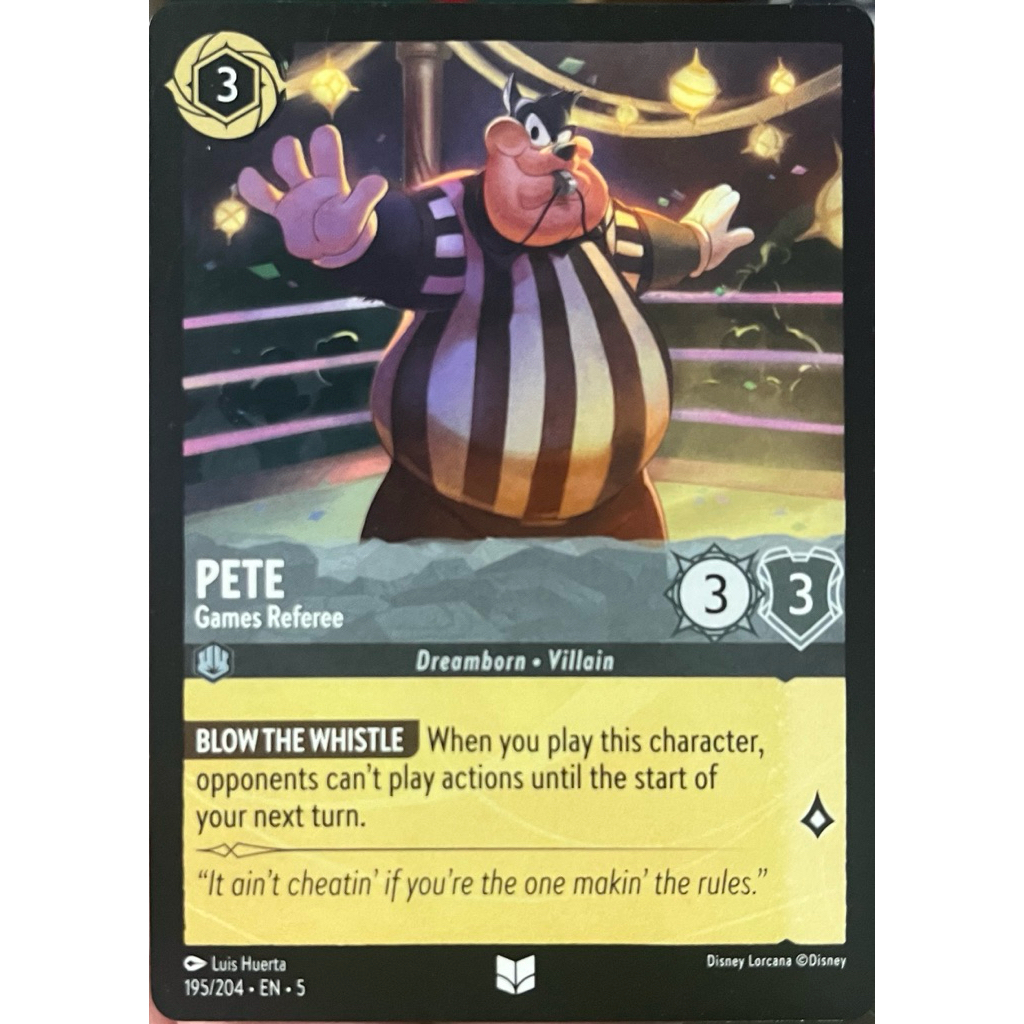 [5-195/204] Pete Games Referee (Uncommon) Shimmering Skies Lorcana Card Game