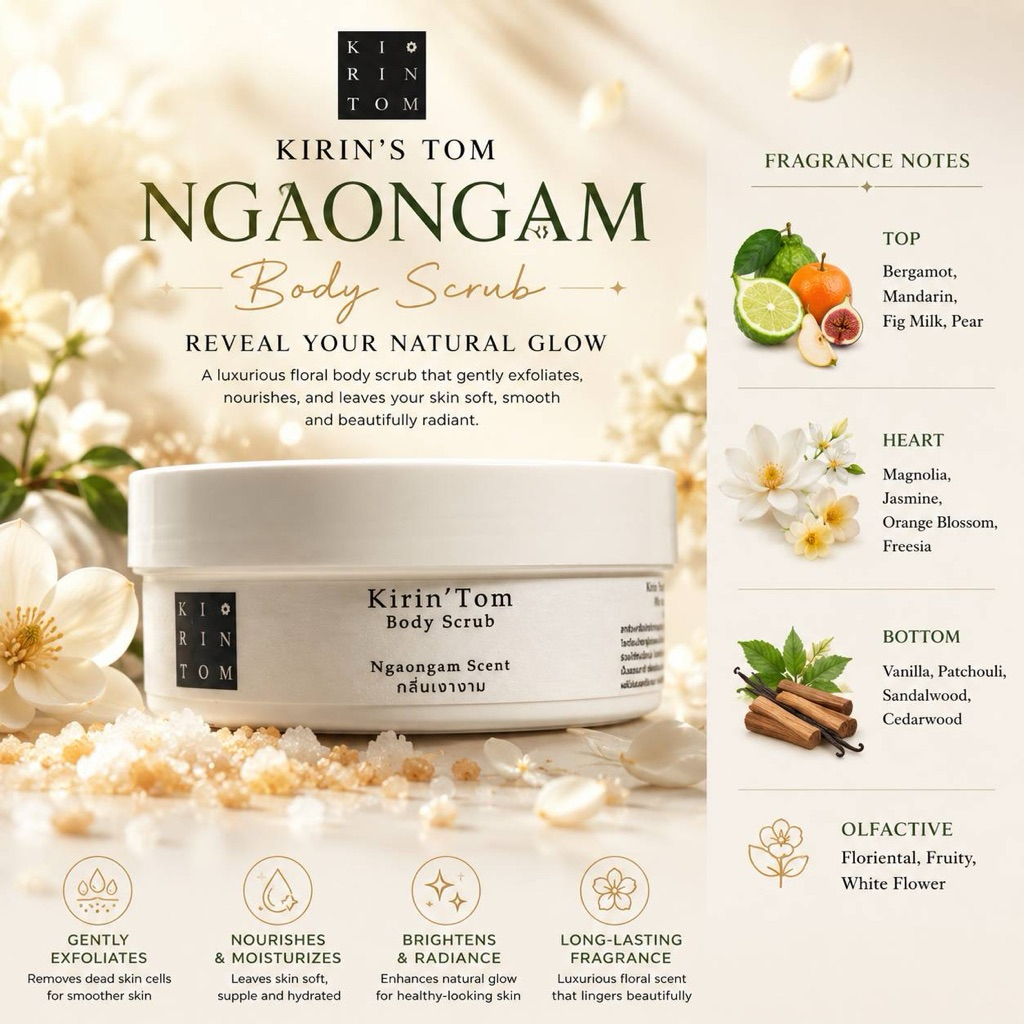 Kirin'Tom Body Scrub (กลิ่นเงางาม)