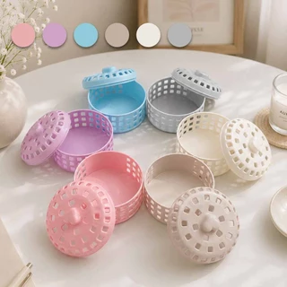 กล่องเก็บเครื่องประดับ พร้อมฝาปิด กระปุกเก็บกิ๊บมีฝา SET 2ใบ มินิมอล (SE-4) เก็บของชิ้นเล็ก ของจุกจิก โต๊ะทำงาน Outlet