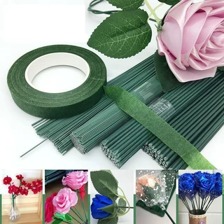 ก้านดอกไม้ทำมือ เครื่องประดับ ลวดกำมะหยี่ DIY เทปกาว/ก้านดอก/กาว/เกสรตัวผู้ ทำงานฝีมือ