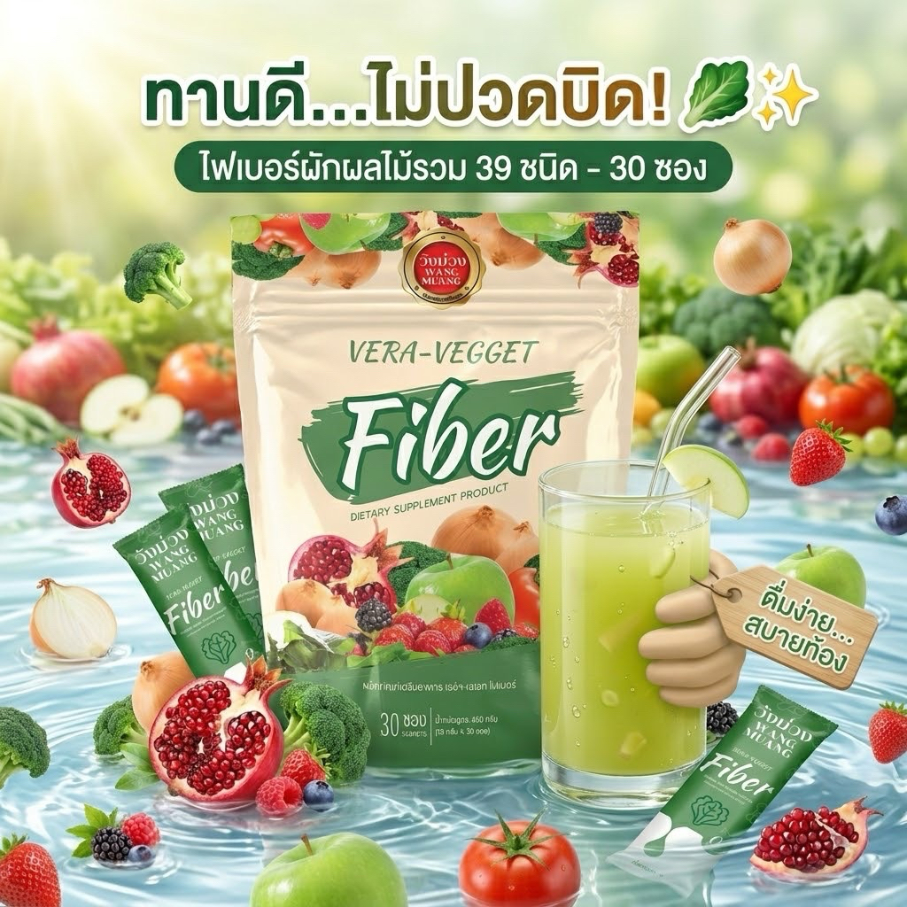 Vera-Vegget Fiber น้ำผักไฟเบอร์ วังม่วง