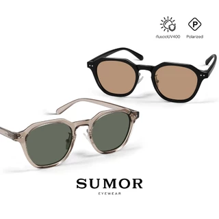 SUMOR : (SM02) ผลิตในประเทศไทย แว่นกันแดดผู้หญิง Polarized ของแท้ 100% แว่นกันแดดผู้ชาย กันแดดUV | Sunglasses