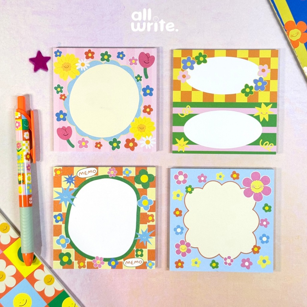 allwrite Memo Note กระดาษโน้ต ขนาด 9x9 ซม. จำนวน 50 แผ่น