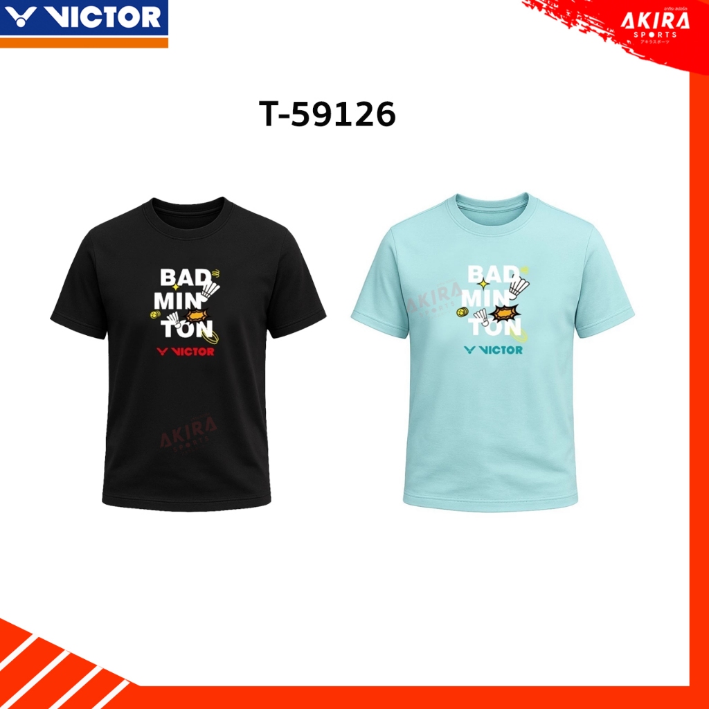 VICTOR เสื้อกีฬาแบดมินตัน รุ่น T-59126 เนื้อผ้านุ่ม ใส่สบาย และแห้งเร็ว by Akira Badminton