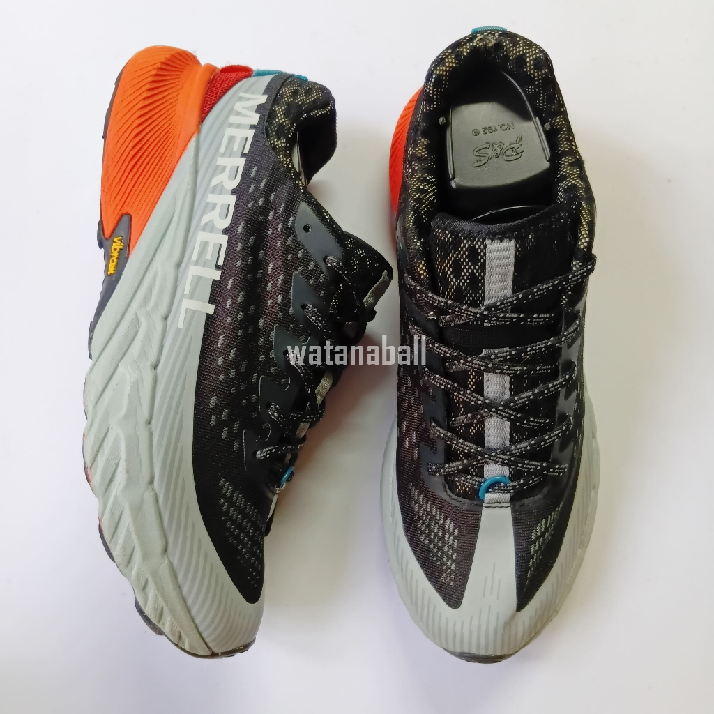 รองเท้าวิ่งเทรลเดินป่า merrell แท้มือสอง size 43/270 รุ่น agility peak 5 trail running