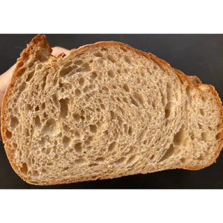 Whole Wheat Sourdough 600g. /300 g ขนมปัง ซาวโดวจ์ โฮลวีท แป้งสาลีไม่ขัดสี ยีสต์ธรรมชาติ #เจ#ไม่มีน้ำตาล#ไม่นม#ไม่น้ำมัน