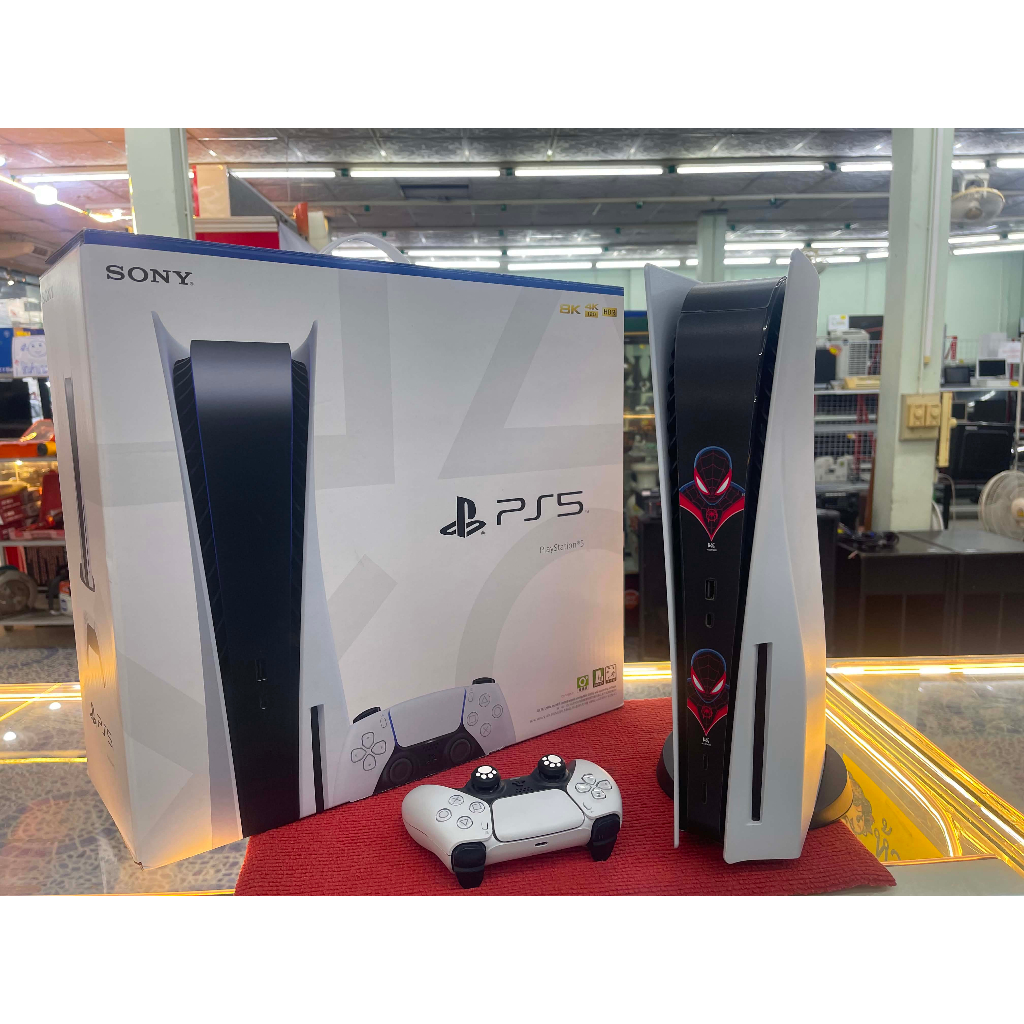 เกมส์ PS5 สีขาว รุ่น CFI-1218A ความจุ 825GB ใส่แผ่นได้ สายต่อครบ ใส่กล่องคู่ตัว #922199
