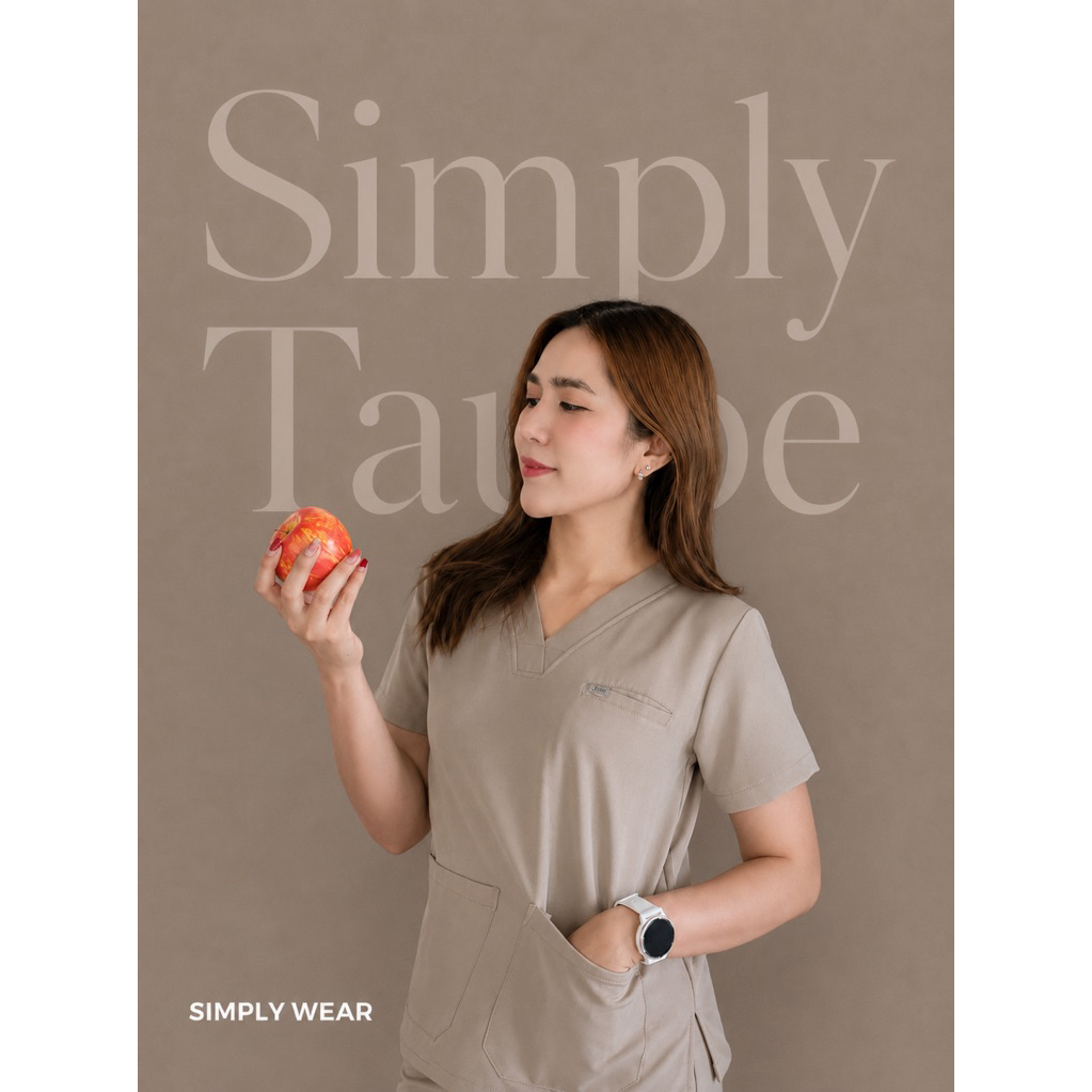 ชุดสครับ Jolie Scrub Collection : Simply wear Color : Simply Taupe