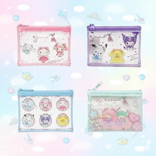 พร้อมส่ง🚚 กระเป๋าใส่เหรียญ sario kitty snoopy กระเป๋าใส่สตางค์ กระเป๋าตังค์ ด้านหลังเป็นตาข่าย ขนาด 11*8cm