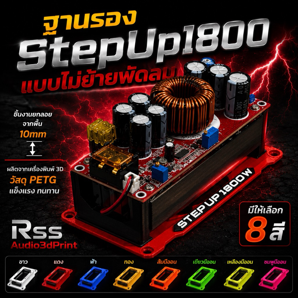 ฐานรองStepUp1800แบบไม่ต้องย้ายพัดลม สะดวกติดตั้งง่าย มีหลายสี(ขาเปล่าแถมน๊อต)💯