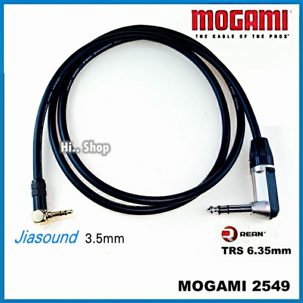 MOGAMI 2549 TRS6.35​mm(งอ)-TRS.5mm หัว Jiasound- Rean