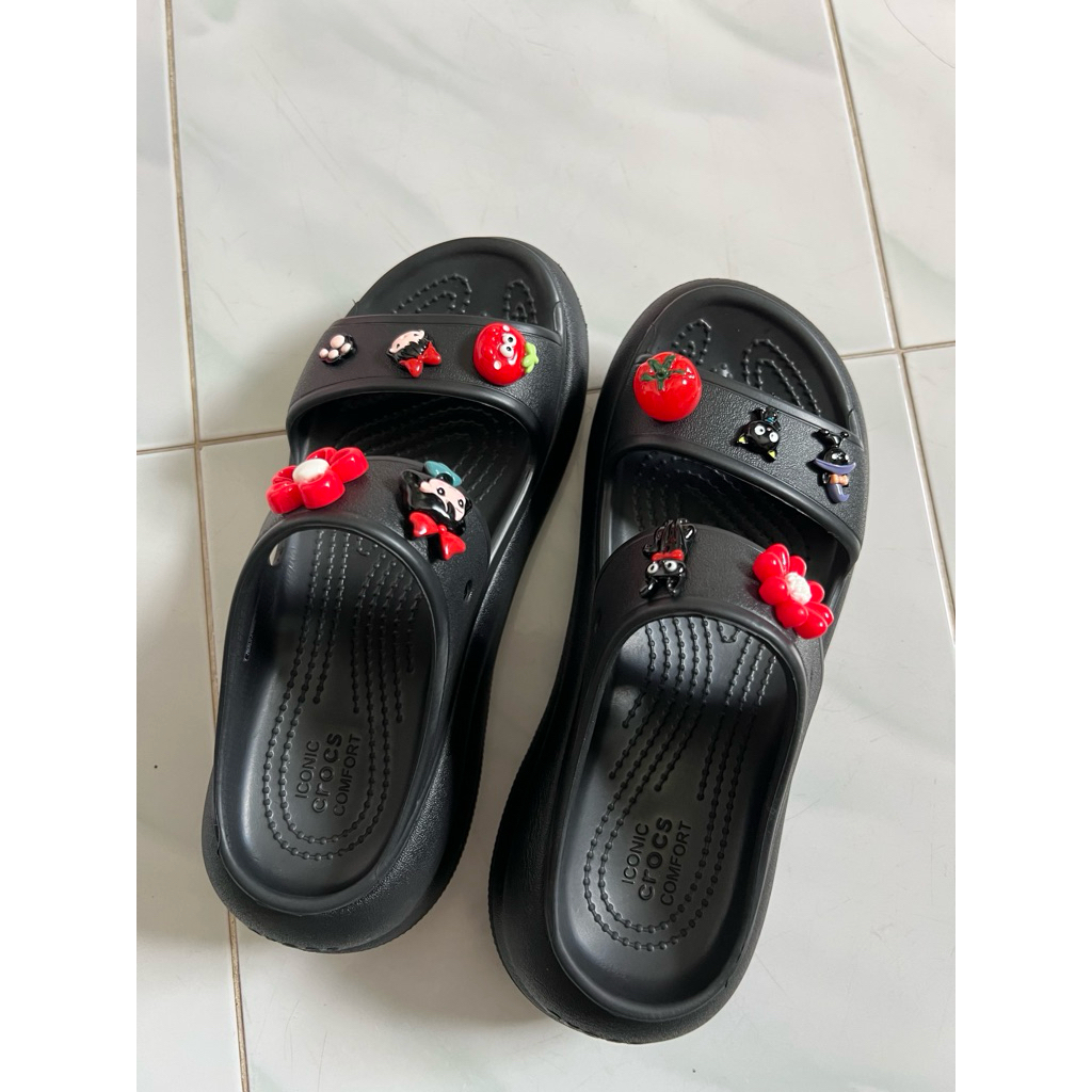 Crocs crush sandal สีดำ