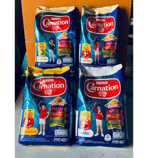 คาร์เนชั่น 3+ และ 1+ ขนาด1400กรัม🍼รสจืด,กลิ่นวานิลลา,น้ำผึ้ง
