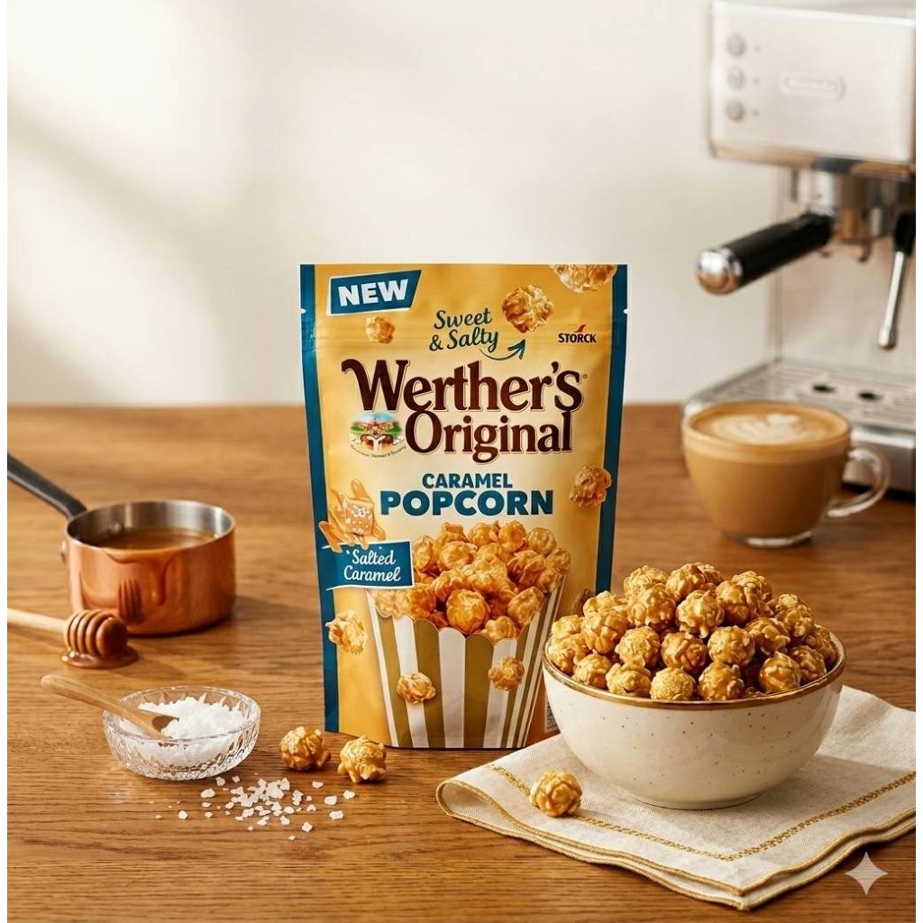 [Made​ in​ Germany]​ ป๊อปคอร์นซอลต์เท็ดคาราเมล​ Werther's Original​ Caramel​ Popcorn​ Salted Caramel​