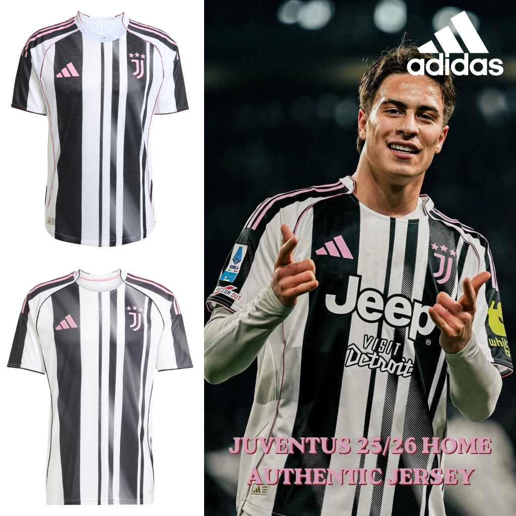 (ของแท้ 100%)Adidas Juventus 25/26 Home Authentic Jersey เสื้อฟุตบอล JJ4314