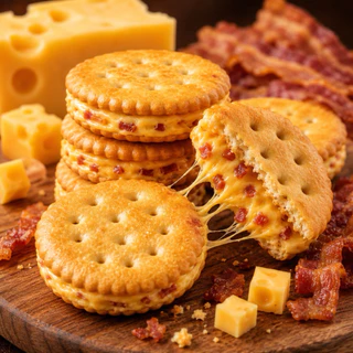 แครกเกอร์เบคอน&ชีส🥓🧀(12ชิ้น)