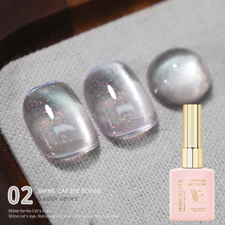 Nawoelite สีทาเล็บเจล cat eye สีทาเล็บ สีเจลเล็บแมวเหมียว ใหม่ล่าสุด 6 สีสวยเรืองแสง ทาแล้วใสเบา ไม่บาดมือ ใช้ง่ายมากๆ