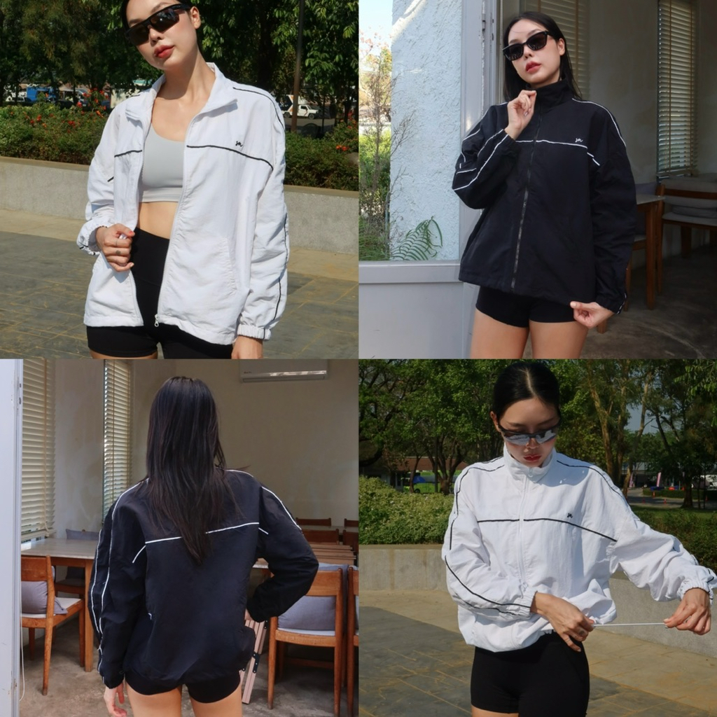Sisness running jacket แจ็กเก็ตผ้าร่มซิบหน้า รูดจั๊มเอวได้