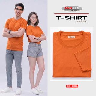 เสื้อคอกลม เสื้อยืด หลากสี SS-6XL เกรดพรีเมี่ยม ใส่สบาย ไม่ต้องรีด Unisex ใส่ได้ทั้งหญิง-ชาย J&K Soft