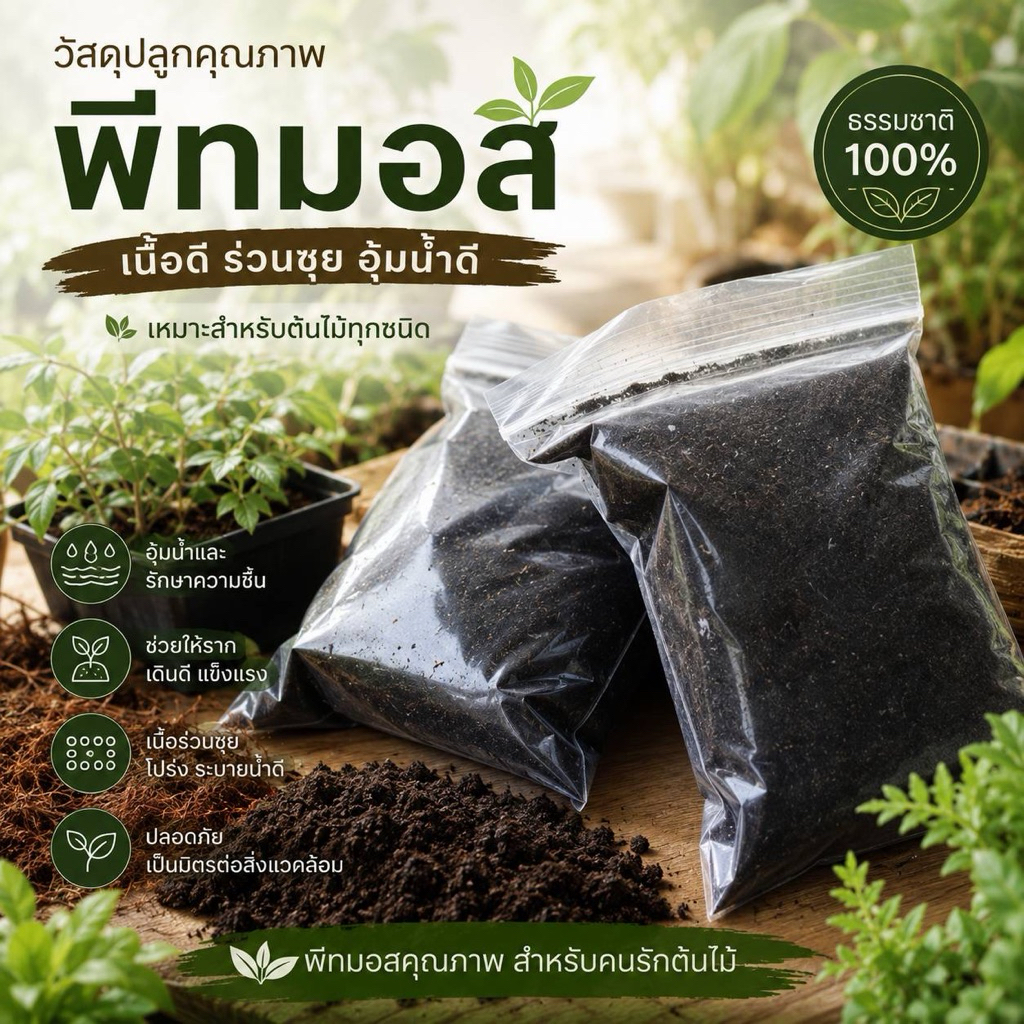 ดินเพาะเมล็ดและต้นกล้า ขนาด 3 ลิตร