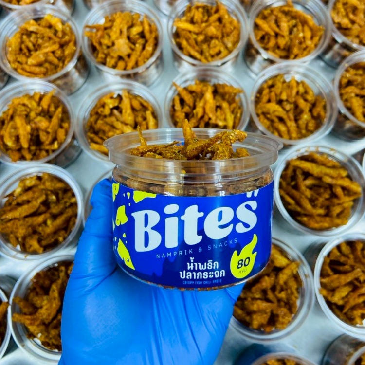 น้ำพริกปลากระจก ขนาด 80 กรัม ปลาเป็นตัว กรอบ อร่อย l by Bites Namprik&Snack