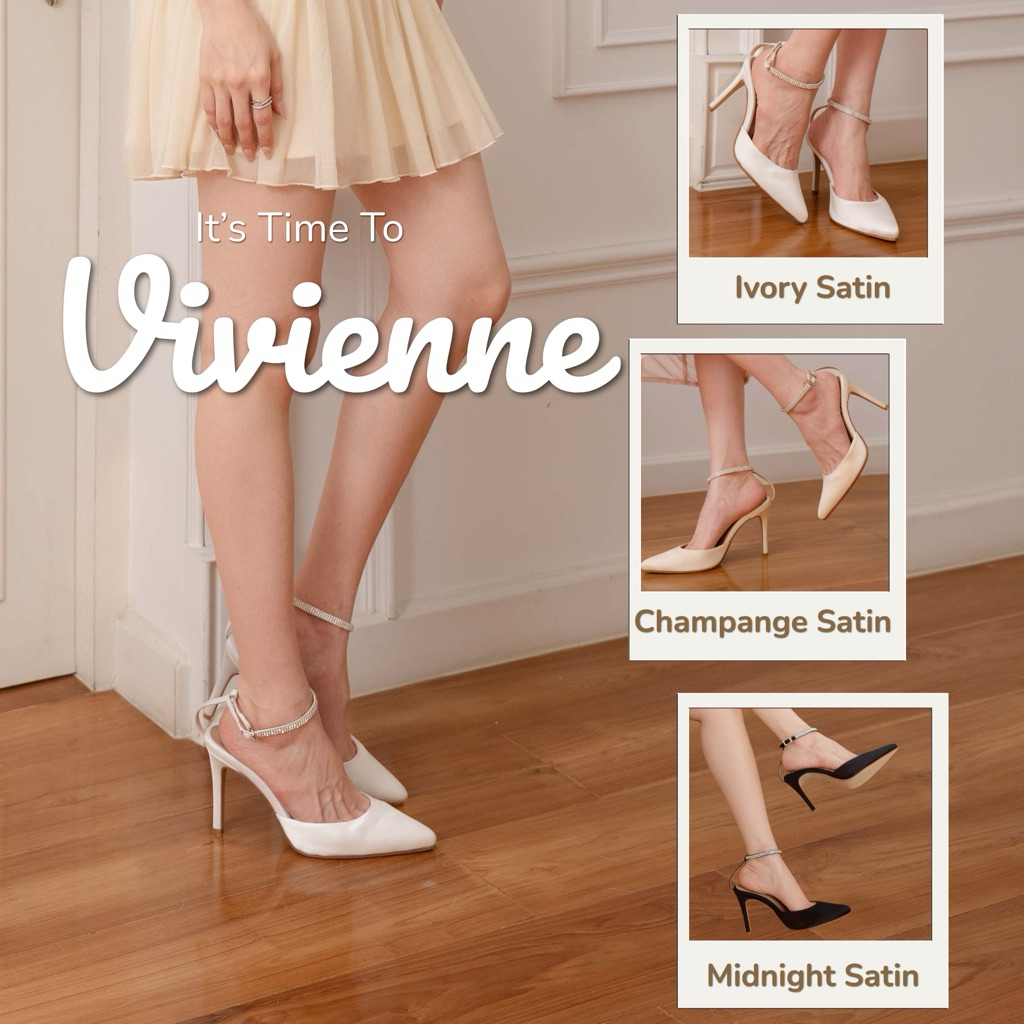 Lewes Vivienne รองเท้าออกงานส้นสูง 4 นิ้ว ทรงหัวแหลม พร้อมสายรัดข้อเท้าประดับเพชร